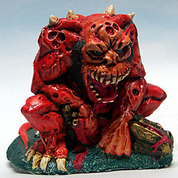 miniature paint demon dragon red orange shiny
